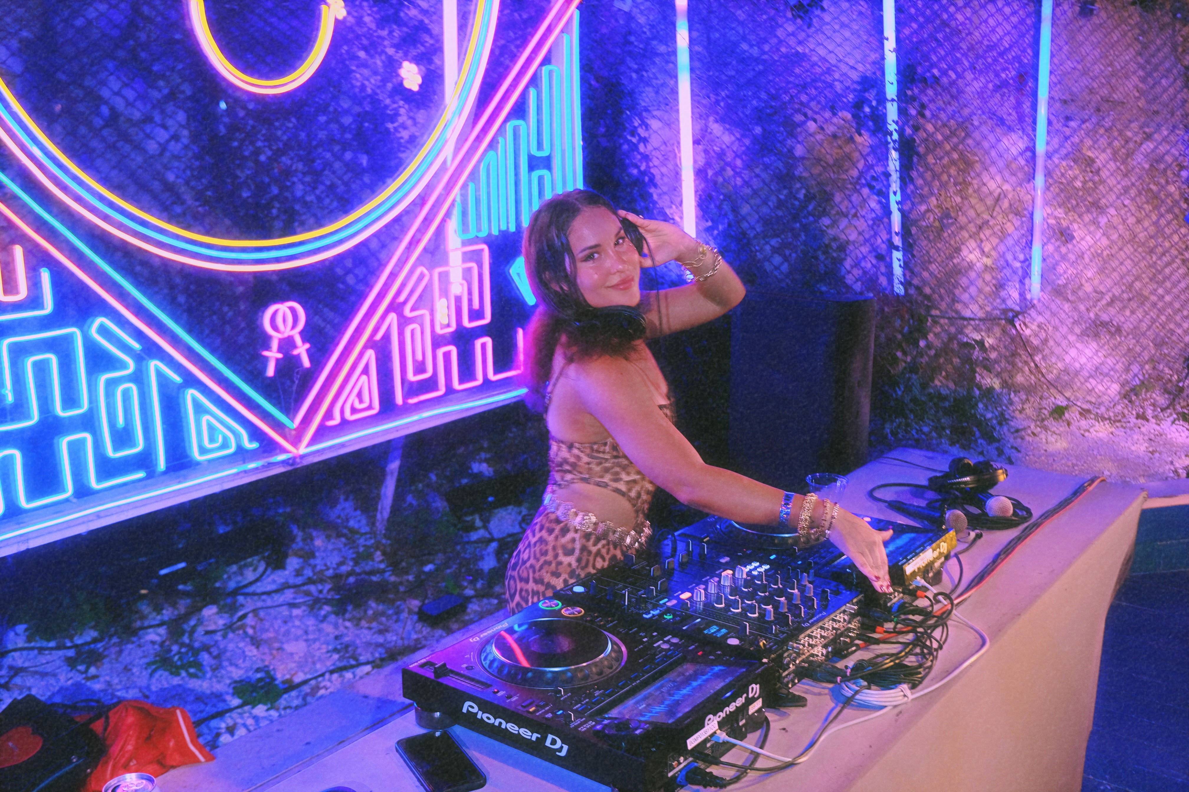 Kristiany performing as DJ La Moon